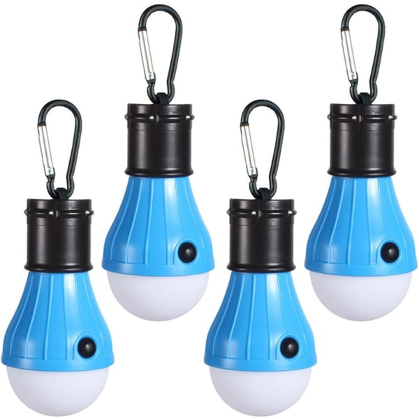 LED-campinglampa [4-pack] Bärbar 4-läges LED-tältlykta