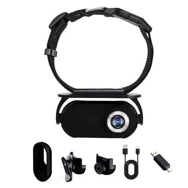 EIRZNGXQ GPS-halsband för små katter, kamerahalsband W-XM4- Black onesize