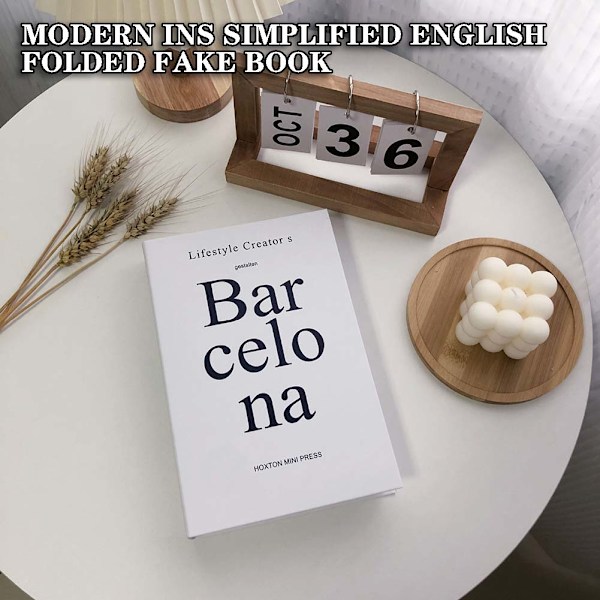Englanninkielinen taittuva teko kirja Taittuva valokuva rekvisiitta Kirjan sisustus ravintolaan Folding Style 15