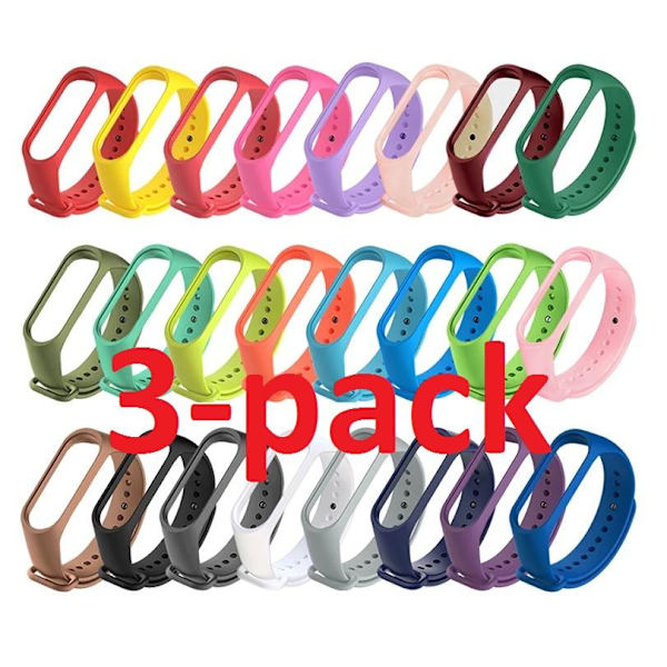 3-pack Xiaomi Mi Band 3, 4, 5, 6 Armband 30
