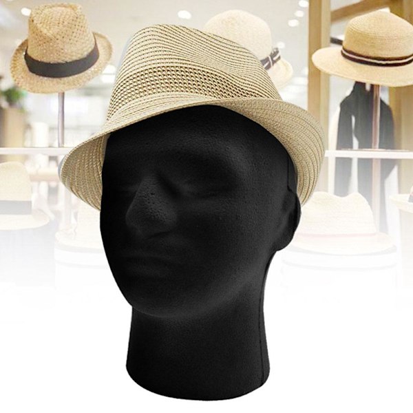 Praktisk mannequinhue modell for hatter, parykk og briller