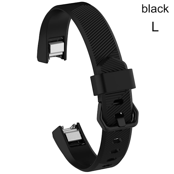 til Fitbit Alta / Alta HR Silikone Urrem SORT L sort