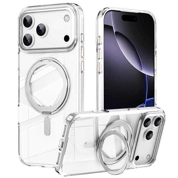 MagSafe-deksel til iPhone 17 Pro Max, TPU og metallstativ-FA-
