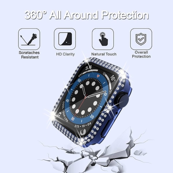 Bling-fodral kompatibelt med Apple Watch Series 3 2 1 42 mm skärm