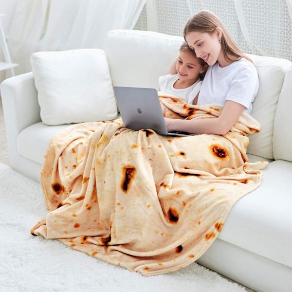 Burrito-tæppe, dobbeltsidet gigantisk tortilla-tæppe
