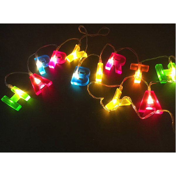Valoverho LED-syntymäpäiväjuhlat Koristeelliset valosarjat