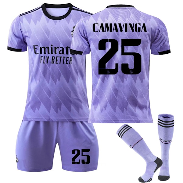 Ny sesong 2022-2023 Real Madrid Fotballtrøye Fotballuniformer CAMAVINGA 25 CAMAVINGA 25 2XL