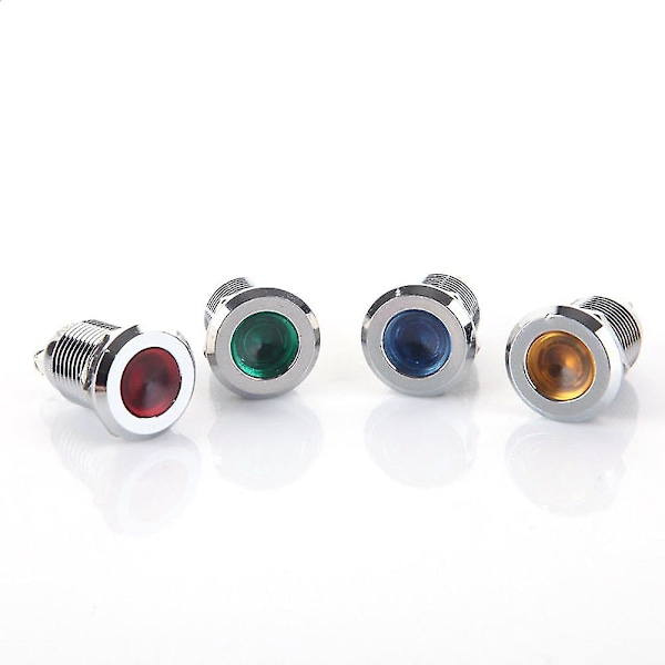 1 kpl 12mm 6/12/24/220v minisignaali teho Led metalli-ilmaisinlamppu