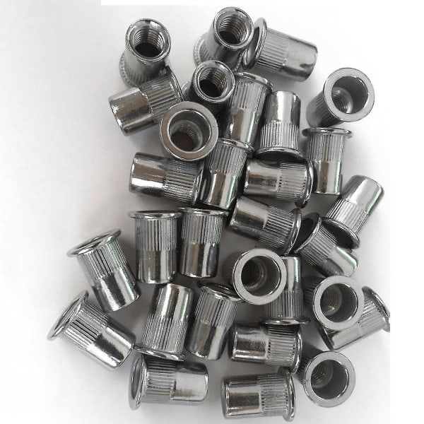 30 stk M8 nittemuttere mindre stålgjengede nitinnleggmutter M8-1,25 mm