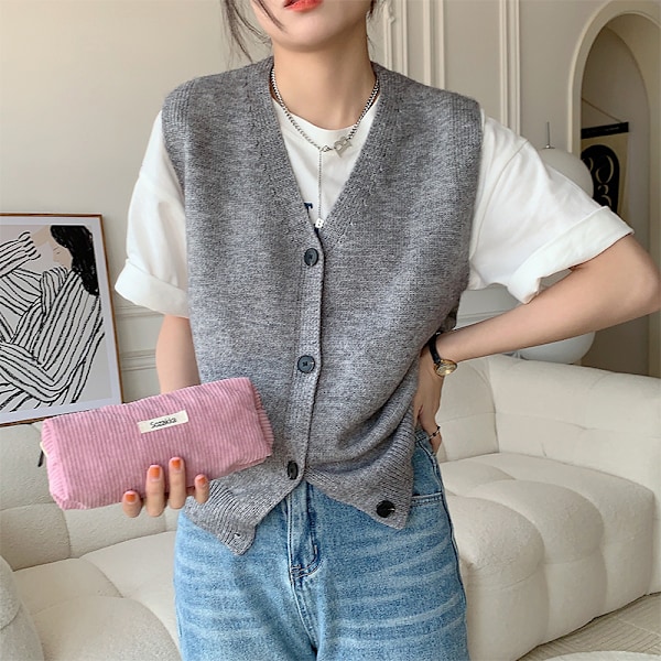 Enkelhet Retro pennfodral Enfärgad case Makeup Ba Apricot