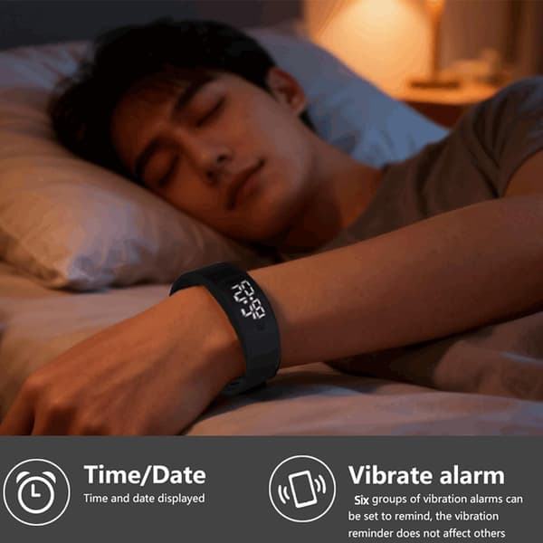 Fitness Tracker ilman älypuhelinta, ei Bluetoothia, ei sovellusta, USB-lataus, askelmittari, urheilukello unenseurannalla ja värisevällä herätyskellolla-FA-