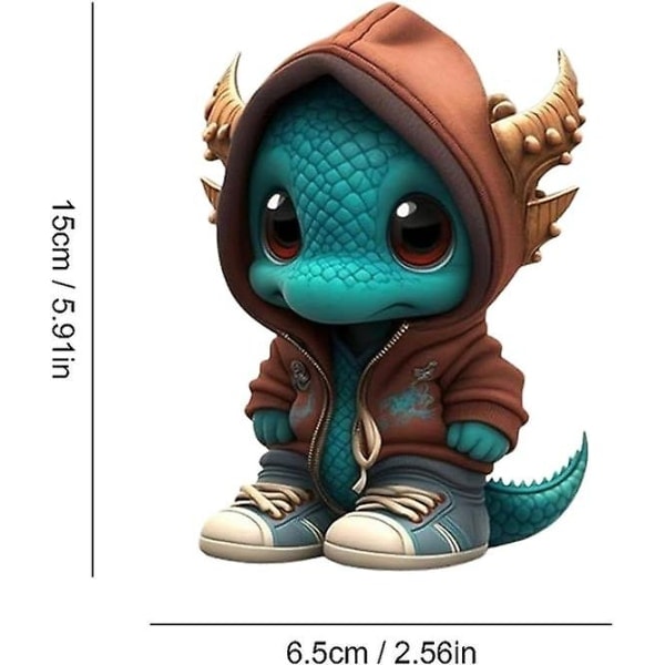 15 cm Coola Drakfigurer Halloween Dinosauriestaty 2023 Söt Draksskulptur Djurfigur Dekoration för Utomhus Trädgårdsdekor