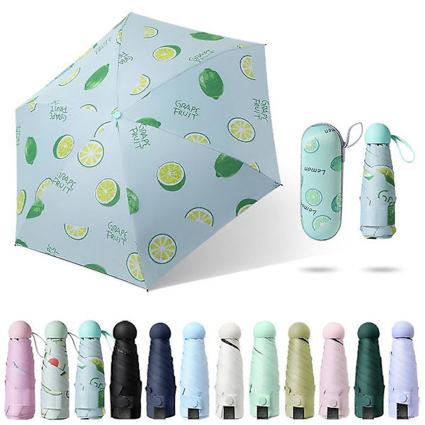 Solparasoll hopfällbar ultralätt sexben med låda solskydd UV-skydd solskydd solskydd [kk] lime
