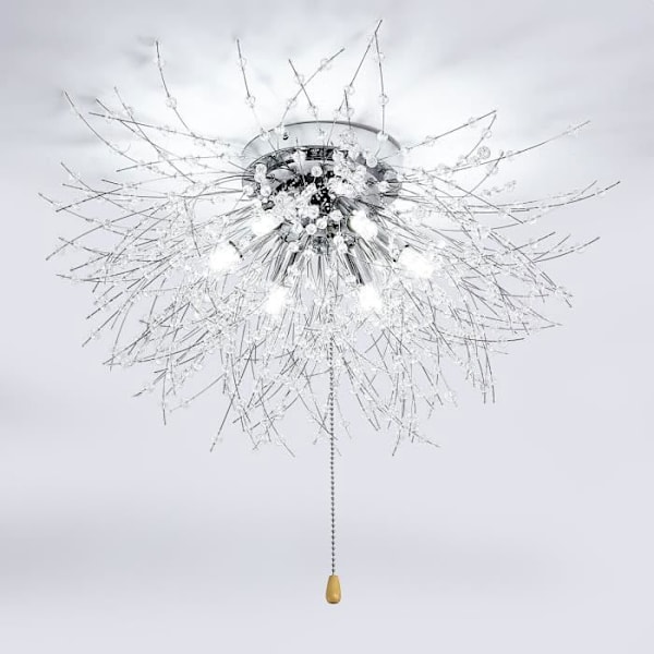 Modern LED-taklampa - Dimbar kristallkronljuskrona - sovrum, vardagsrum, hall - G9 * 6 glödlampor (ingår)