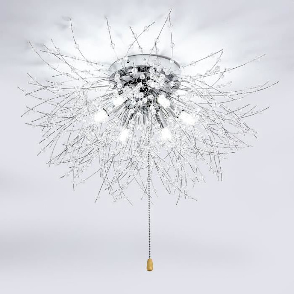 Moderne LED-loftlampe - Dæmpbar krystal loftslysestage - soveværelse, stue, entré - G9 * 6 pærer (inkluderet)