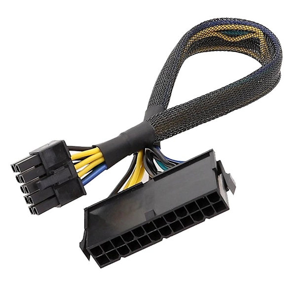Uusi 24-nastainen naaras-10-nastainen urosadapterikaapeli Atx Lenovo emolevyille 20cm
