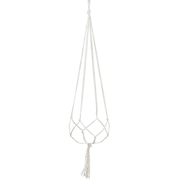 Amppeli Makrameekuidulla - 90 cm white 59