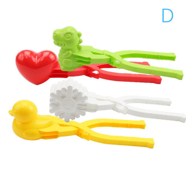 4 stk. Cartoon sneboldmaskine plast clip sand sneboldform D
