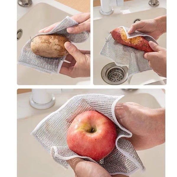 5 st stål Multi-Purpose tråd disktrasor Kraftfull rengöring