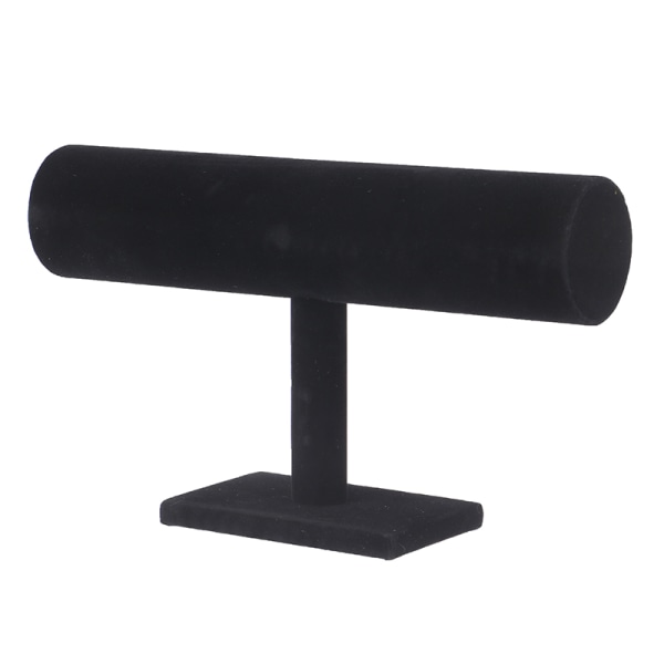 T-bar fløjlshårbånd pandebåndsholder detailhandel butik display stativ dark black