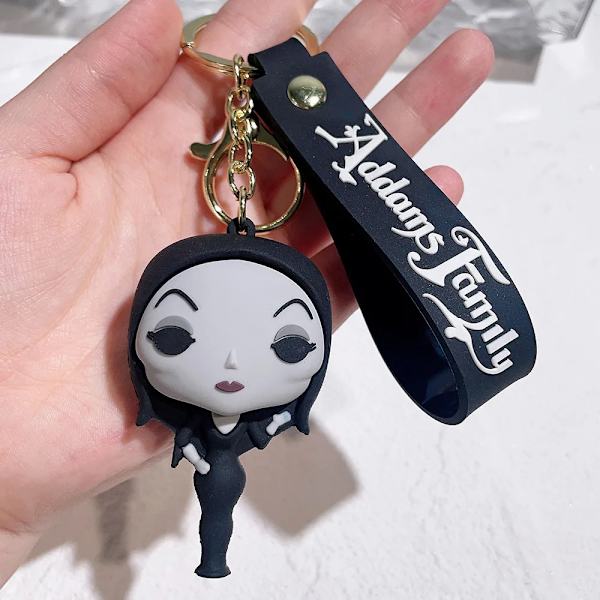 Onsdag Addams Nøglering Dukke Gyser Kæledyr Hånddukke Nøglering Tilbehør Taske Vedhæng Dreng Pige Gave - spot sales 8