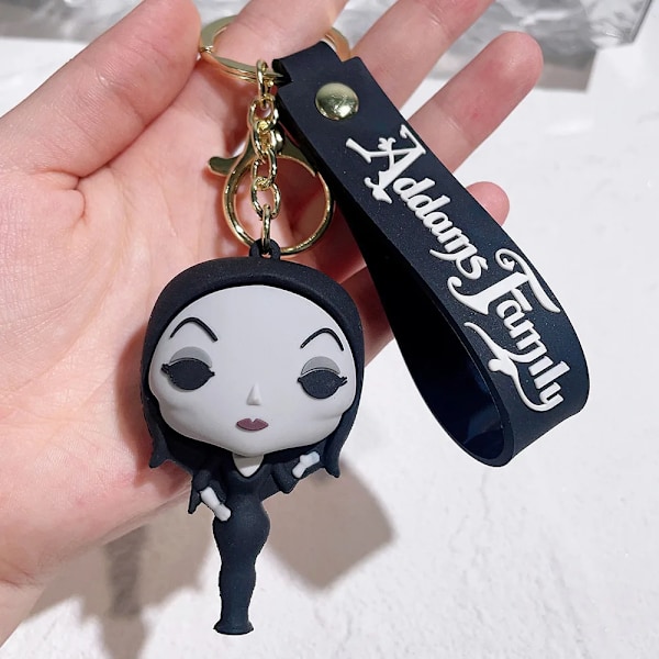 Onsdag Addams Nyckelring Dock Skräck Husdjur Handdocka Nyckelring Tillbehör Väska Hänge Pojke Flicka Present - spot sales 8