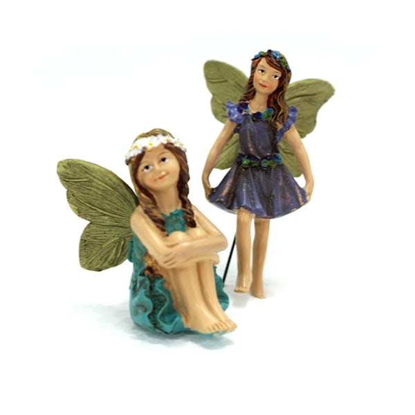 6 stk. Mini Havefigurer Elver Dekoration til Fe Udendørs Havegård Hjem Mini Fe Statue Figur Nem at bruge Gave