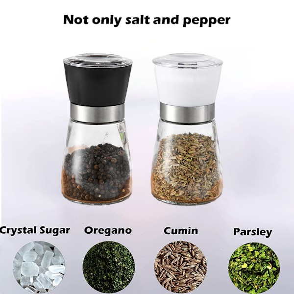 Premium Salt- og Peberkværn i Rustfrit Stål - Sæt af 2