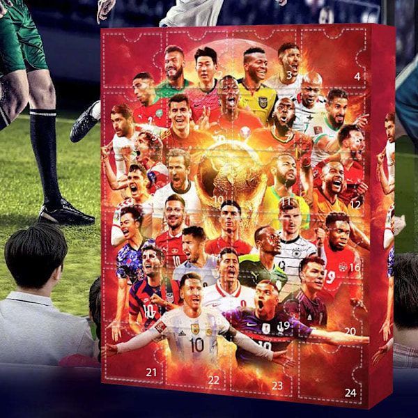 VM 2024 Adventskalender Verdensmesterskab Adventskalender Jul Blind Box Messi, Cairo, Mbappe, etc.