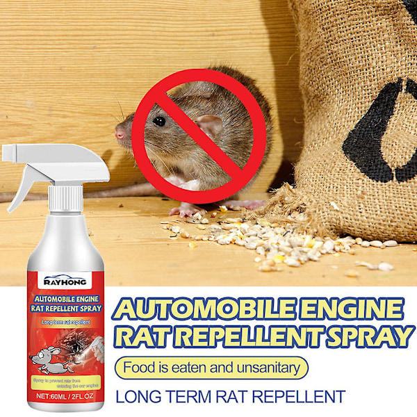1-3X Nytt Bilmotor-Råttemusavvisende Spray Naturlig Bilbeskyttelse 3pcs