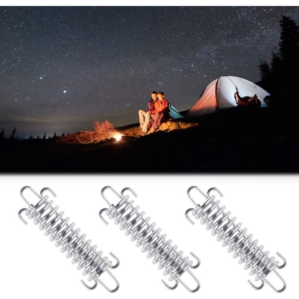10-pack rostfria spännfjädrar för markisfäste