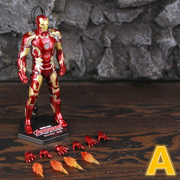 Zd Toys Marvel Iron Man Mk1 Mk2 Mk3 Mk4 Mk5 Mk6 Mk7 Mk42 Mk43 7\" Elokuva Actionfigur Iron-man Mark 1 2 3 4 5 6 7 42 43 Legends C MK43 A - Loose