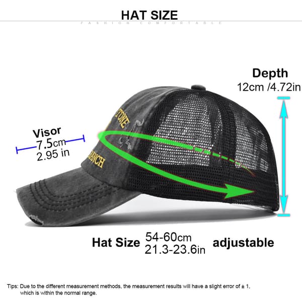 Yellowstone Dutton Ranch Baseball Cap Justerbar brodert caps-FA-