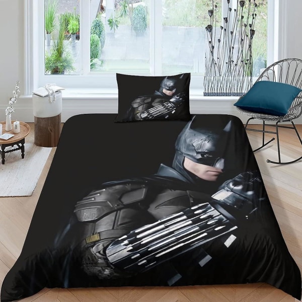 Batman Överdrag Set Sovrumsinredning Stort Påslakan Enkel 135*200 CM King220x240cm