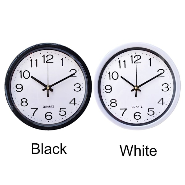 Rund vægur 8 tommer 20 cm SORT black