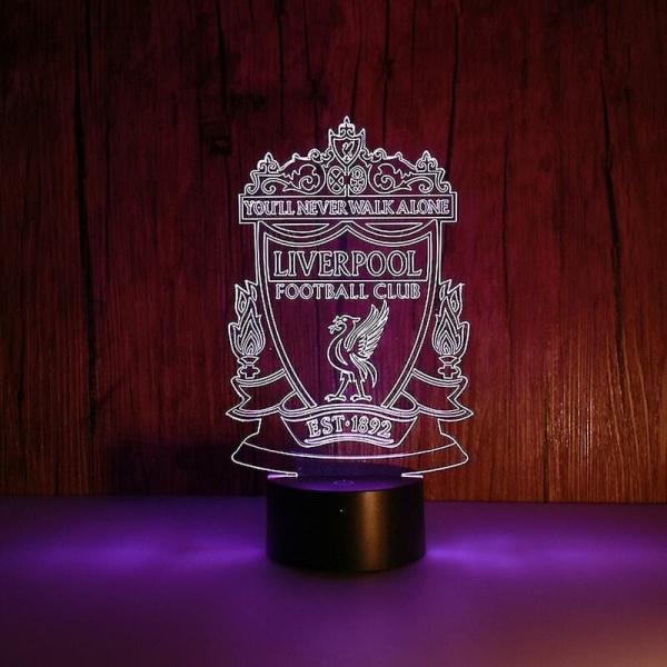 3D LED nattlampa Liverpool Football Club barnerom nattlampa Anime lampe