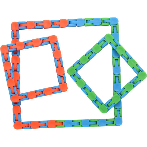 6-pack med 24 Kedjespel, Finger-sensoriska Leksaker, Orm-pussel för S-FA-