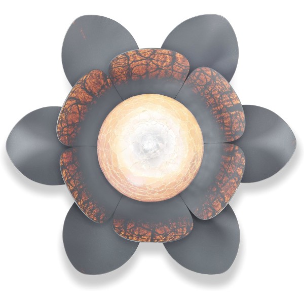 Sol Lotus 2-delt sæt lavet af metal til dekoration - behagelig