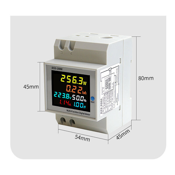 AC40-300V 100A Digital Energimåler - Kalibreret AC Strømmåler