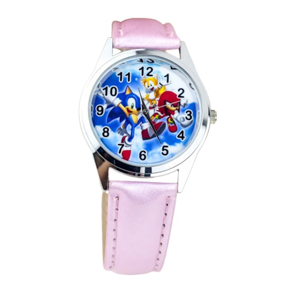 Sonic The Hedgehog -kvartsklocka i konstläder pink