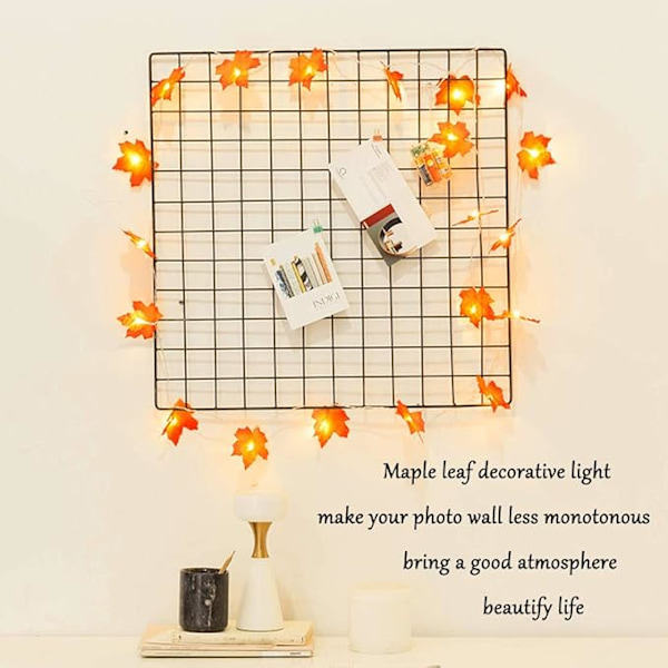 Syyskransit Syyskoristeet 20 Led-valot Syyslehdet Halloween