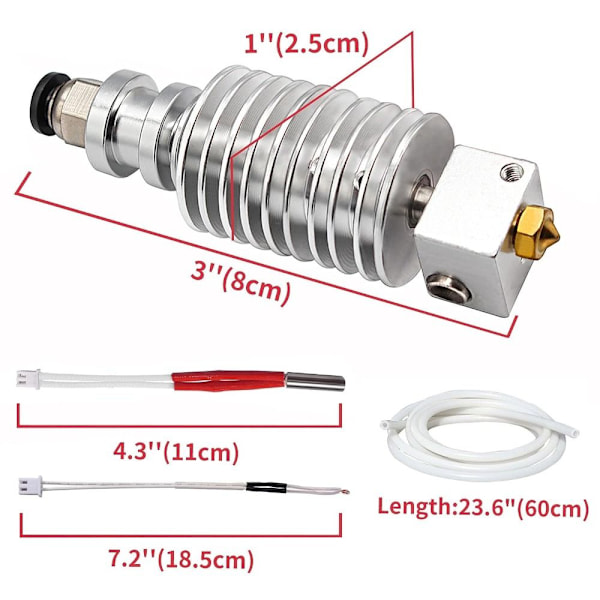 3D-utskriftshuvud Anycubics I3 Mega Hotend 12V