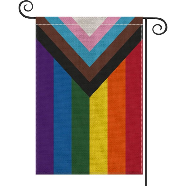 colorlife Progress Pride Rainbow Garden Flag Vertical Double