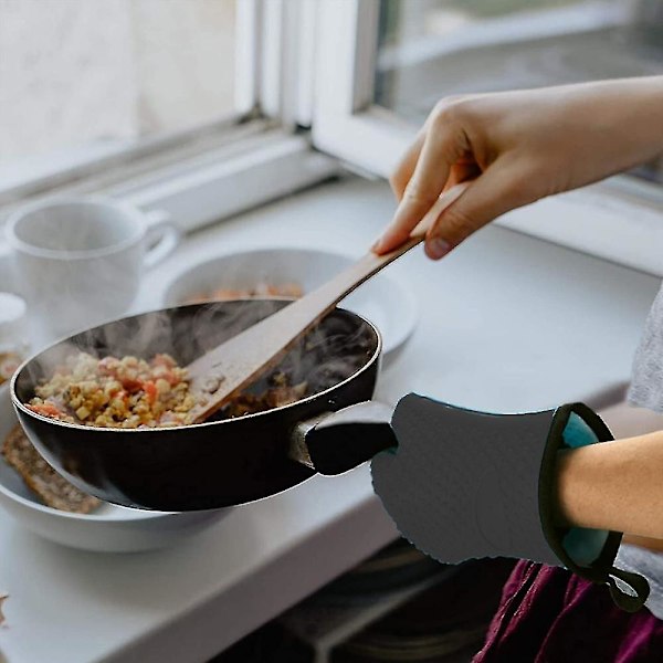 Värmebeständiga handskar Bbq kök silikon ugnshandskar, säker hantering