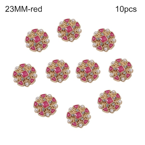 10 kpl Helmivaatteiden Napit Paita Napit PUNAINEN 23MM10ST 10ST punainen red 23MM10pcs-10pcs