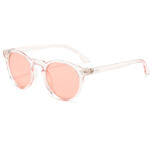 Polarisoidut aurinkolasit naisille vintage pyöreät - Klassinen retro ympyrä sävytetyt 90-luvun aurinkolasit unisex UV400 suojaus Pink