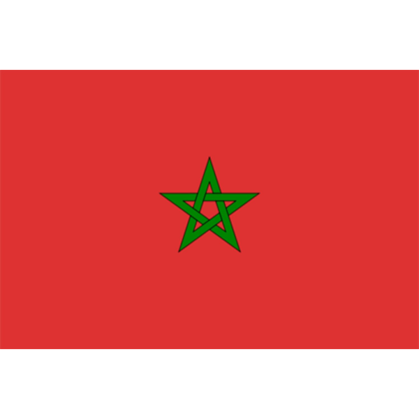 Marokkansk Flag White White Morocco