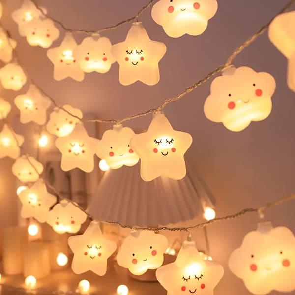 LED-ljusslinga 10 lampor varmvit plast batteridriven 10 Lights Warm White
