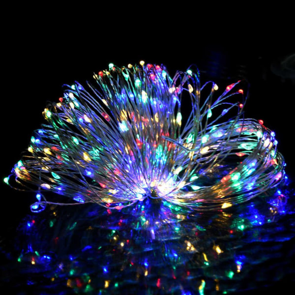 Valosarja 40 m 400 LED monivärinen 8 toimintoa Läpinäkyvä