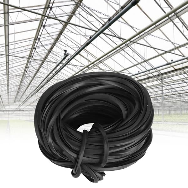 Svart drivhus gummilist kabel drivhus tilbehør for glasstetting 18m-FA-